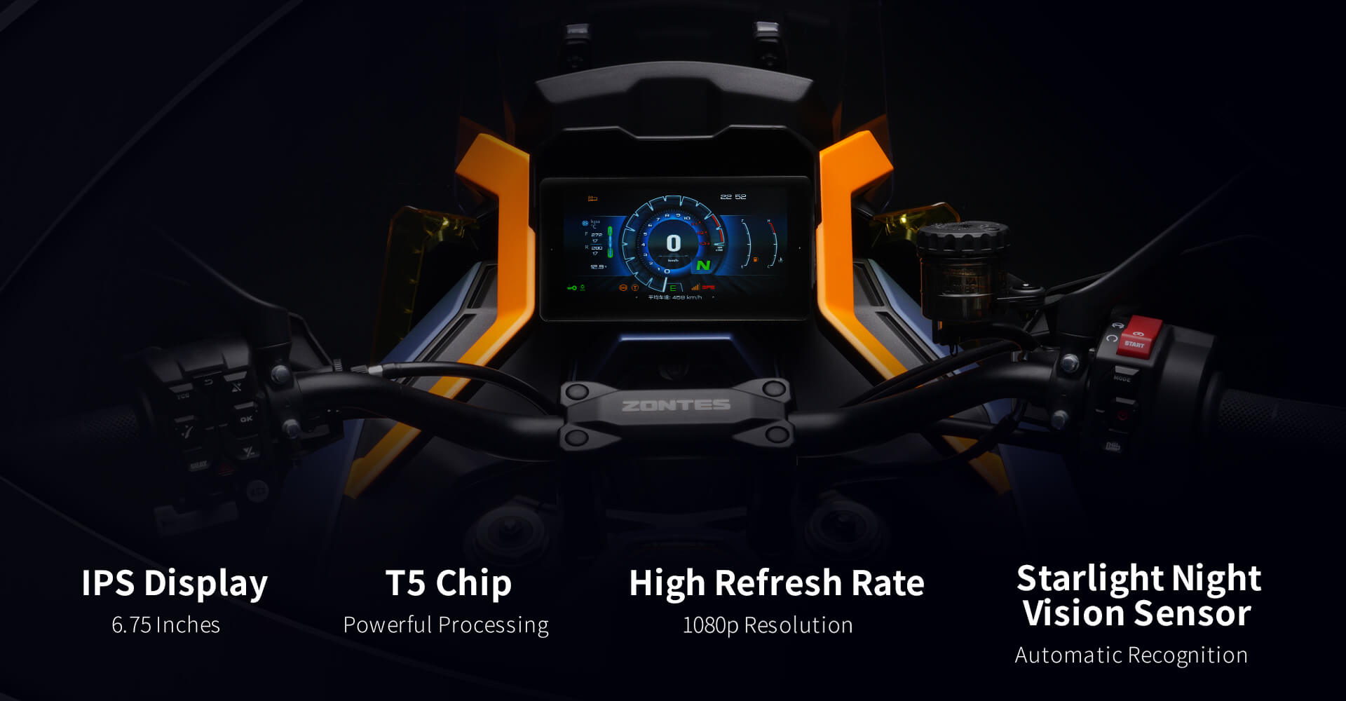 หน้าจอแสดงผล Zontes 703f